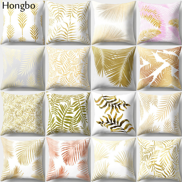 Poszewka na poduszkę z motywem tropikalnych liści leśnych drzew, kwadratowa, do dekoracji samochodu i sofy w domu, marki Hongbo - Wianko - 2