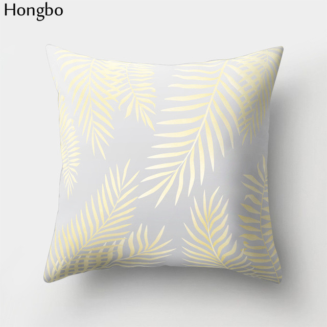 Poszewka na poduszkę z motywem tropikalnych liści leśnych drzew, kwadratowa, do dekoracji samochodu i sofy w domu, marki Hongbo - Wianko - 9