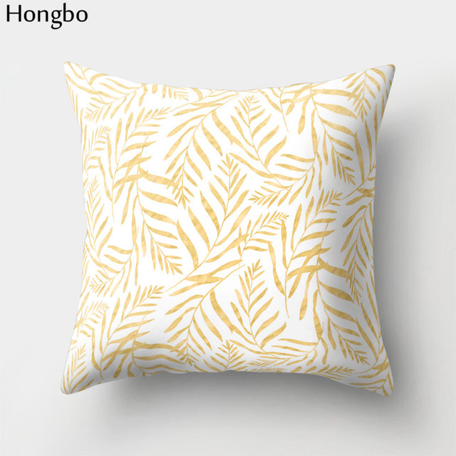 Poszewka na poduszkę z motywem tropikalnych liści leśnych drzew, kwadratowa, do dekoracji samochodu i sofy w domu, marki Hongbo - Wianko - 10
