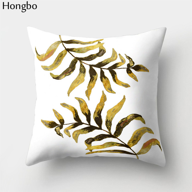 Poszewka na poduszkę z motywem tropikalnych liści leśnych drzew, kwadratowa, do dekoracji samochodu i sofy w domu, marki Hongbo - Wianko - 19