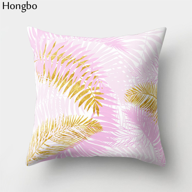 Poszewka na poduszkę z motywem tropikalnych liści leśnych drzew, kwadratowa, do dekoracji samochodu i sofy w domu, marki Hongbo - Wianko - 12