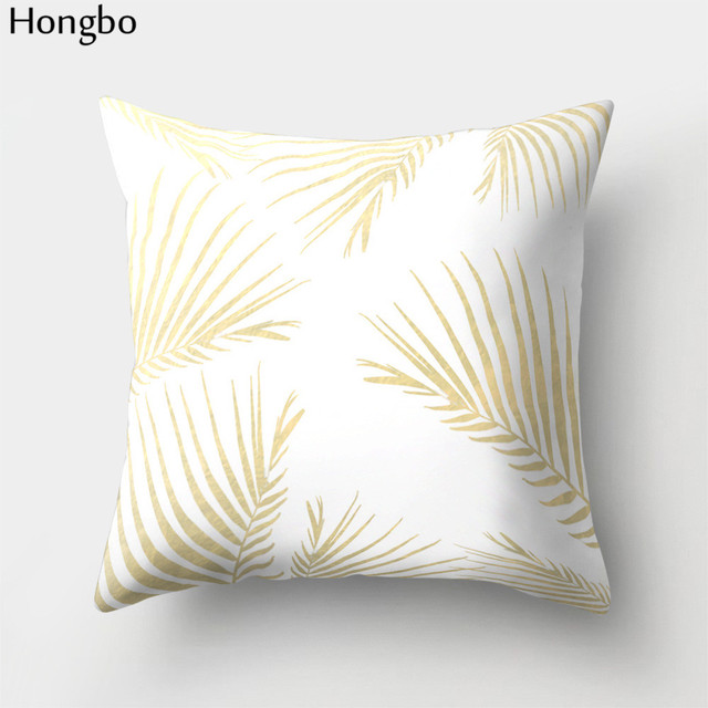 Poszewka na poduszkę z motywem tropikalnych liści leśnych drzew, kwadratowa, do dekoracji samochodu i sofy w domu, marki Hongbo - Wianko - 21