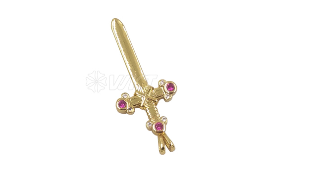 Nowoczesny wisiorek krzyż w kolorze różowego złota, ozdobiony ładnym cyrkoniem - Wianko - 8