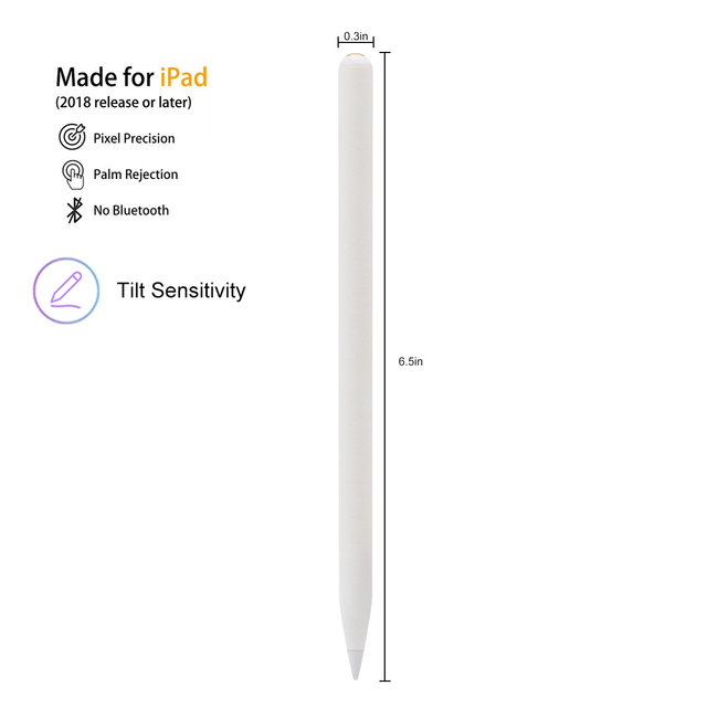 Rysik do Apple Pencil 2 dla iPada, z wyświetlaczem baterii, kompatybilny z iPad Pro 11/12.9 2022-2018, Mini 6, Air 4, 7th/8th gen - Wianko - 7