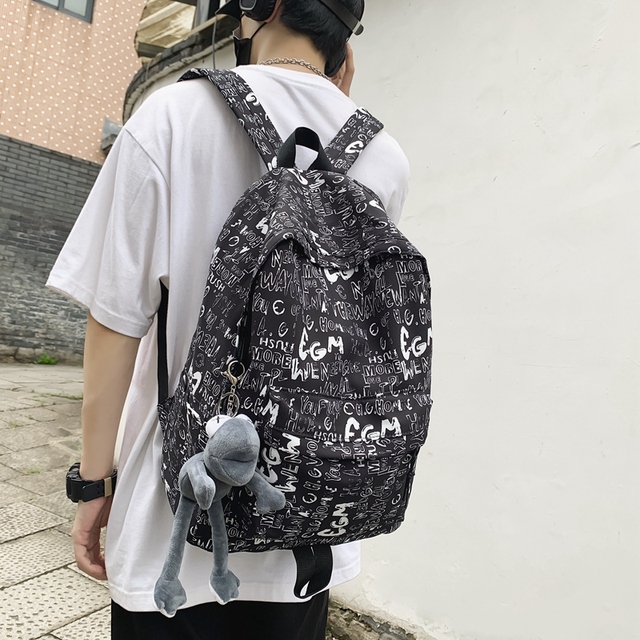 Plecak Fashion Girl Boy Harajuku z nadrukiem graffiti dla kobiet i mężczyzn - idealny do podróży i noszenia laptopa- studentki - Wianko - 9