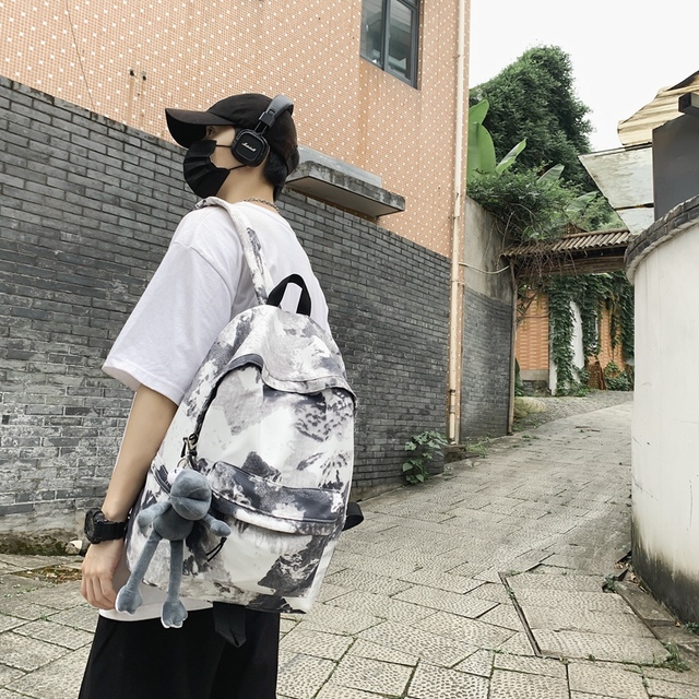 Plecak Fashion Girl Boy Harajuku z nadrukiem graffiti dla kobiet i mężczyzn - idealny do podróży i noszenia laptopa- studentki - Wianko - 6