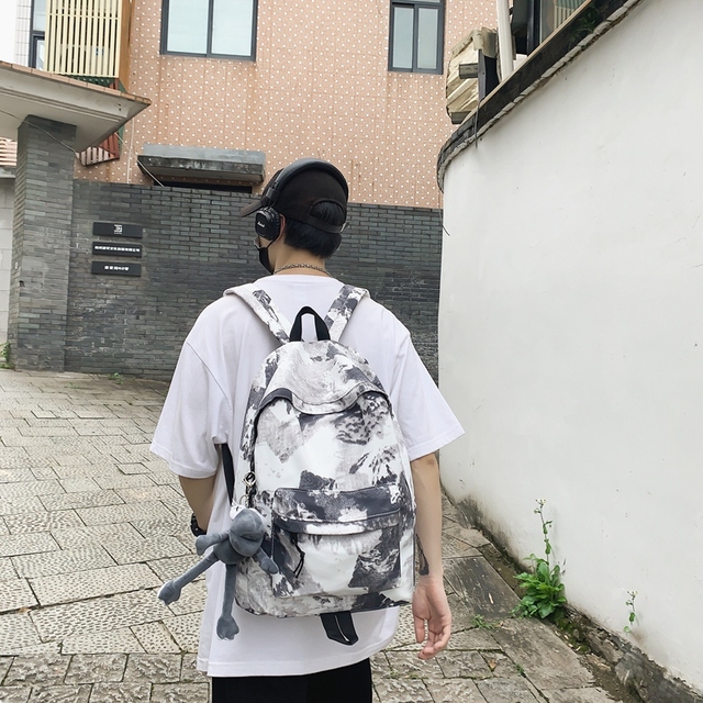 Plecak Fashion Girl Boy Harajuku z nadrukiem graffiti dla kobiet i mężczyzn - idealny do podróży i noszenia laptopa- studentki - Wianko - 5