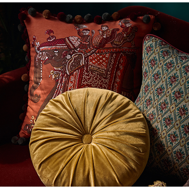 Poszewka na poduszkę lędźwiową Medicci Home w stylu retro z frędzlami - luksusowa dekoracja dla sofy, salonu lub krzesła+ mid-europejskie wzory! - Wianko - 9