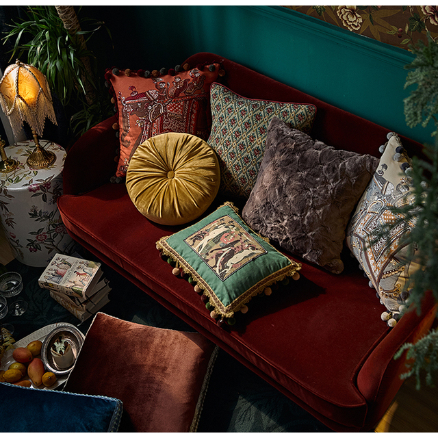 Poszewka na poduszkę lędźwiową Medicci Home w stylu retro z frędzlami - luksusowa dekoracja dla sofy, salonu lub krzesła+ mid-europejskie wzory! - Wianko - 8