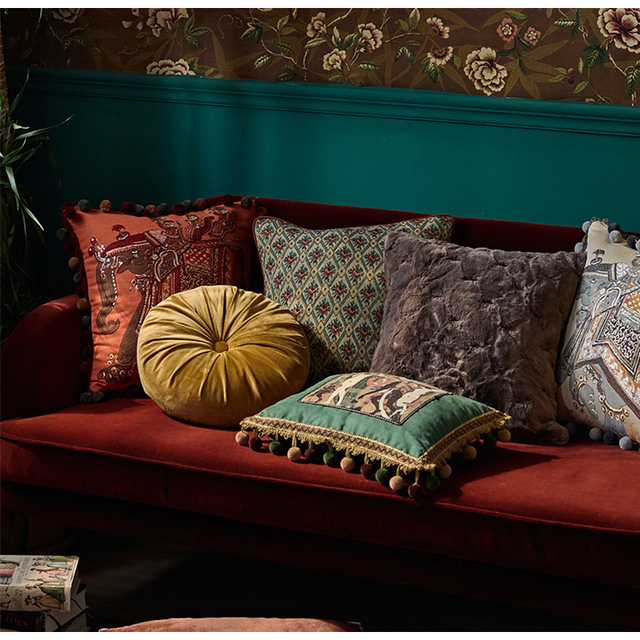 Poszewka na poduszkę lędźwiową Medicci Home w stylu retro z frędzlami - luksusowa dekoracja dla sofy, salonu lub krzesła+ mid-europejskie wzory! - Wianko - 6