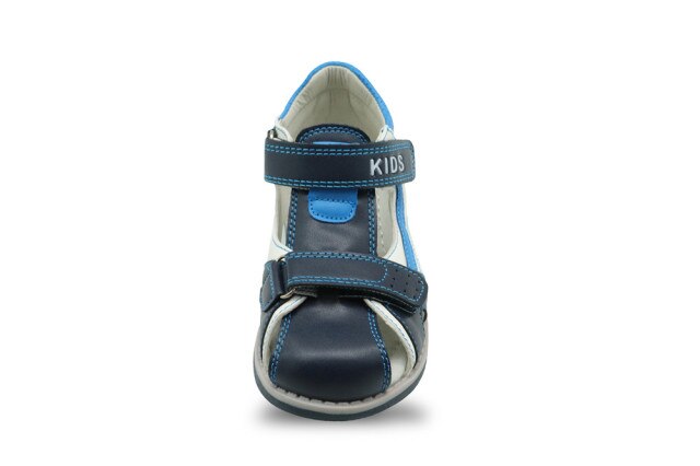 Dziecięce zamknięte toe sandały dla małych chłopców z ortopedycznym podparciem łukowym, skórzane - Wianko - 14