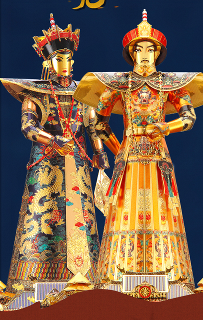 MMZ MODEL Puzzle 3D metalowe cesarz Qianlong złota królowa, model montażowy z pozytywką, idealne zabawki dla dzieci - Wianko - 10