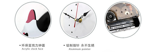 Zegar ścienny kreatywny z motywem pandy narodowej - dekoracja dziecięca - Wianko - 6