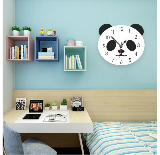 Zegar ścienny kreatywny z motywem pandy narodowej - dekoracja dziecięca - Wianko - 3