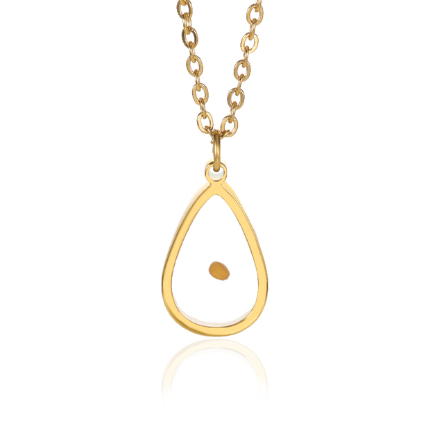 Złoty stalowy naszyjnik z okrągłymi nasionami musztardy - biżuteria kolekcjonerska dla eleganckich kobiet - Wianko - 9