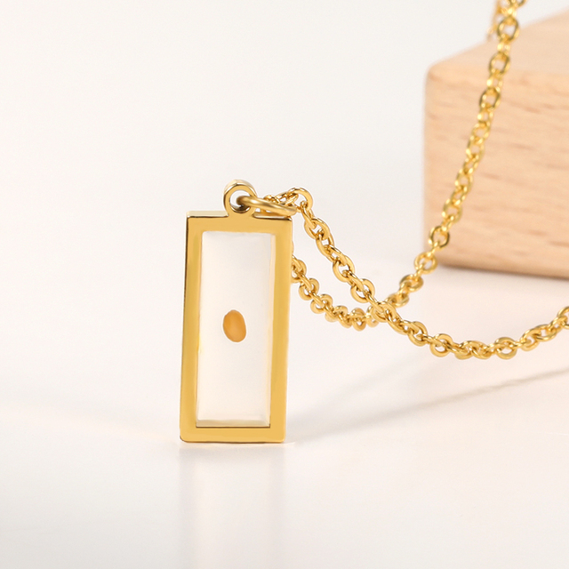 Złoty stalowy naszyjnik z okrągłymi nasionami musztardy - biżuteria kolekcjonerska dla eleganckich kobiet - Wianko - 25
