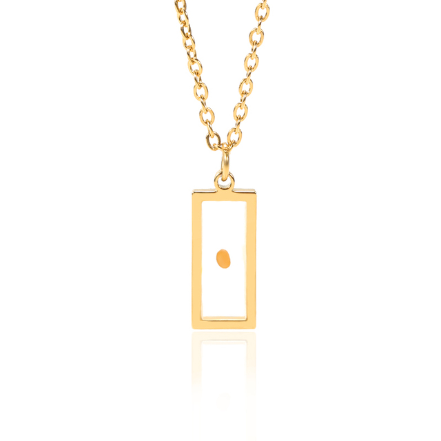 Złoty stalowy naszyjnik z okrągłymi nasionami musztardy - biżuteria kolekcjonerska dla eleganckich kobiet - Wianko - 23