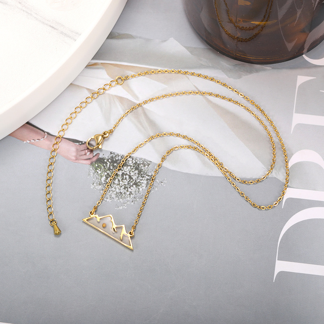 Złoty stalowy naszyjnik z okrągłymi nasionami musztardy - biżuteria kolekcjonerska dla eleganckich kobiet - Wianko - 19