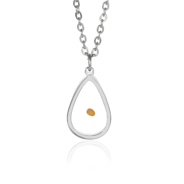 Złoty stalowy naszyjnik z okrągłymi nasionami musztardy - biżuteria kolekcjonerska dla eleganckich kobiet - Wianko - 8
