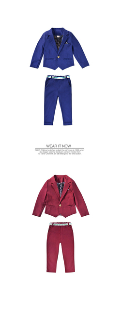 Komplet garniturów casual dla chłopców w stylu koreańskim - nowe ubrania dla dzieci, marynarki, blezery, kurtki ślubne - rozmiary 3-10T - Wianko - 4
