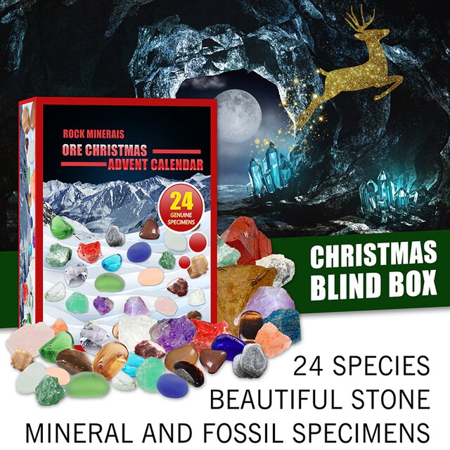 Kalendarz adwentowy 2021 z 24 sztukami - świąteczne pudełko na prezenty, kryształowe klejnoty, zabawki dla dzieci - Wianko - 9