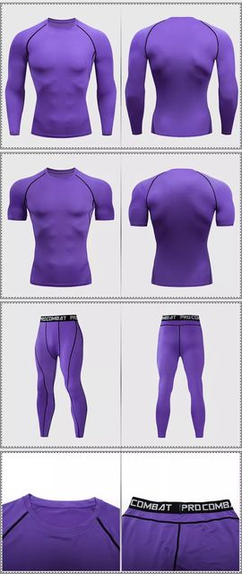 Męski strój do biegania kompresyjny Sett - koszulka i spodenki szybkoschnące - Wianko - 18