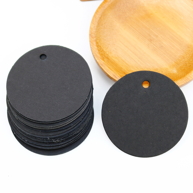 100 sztuk okrągłych brązowych metek odzieżowych z papieru typu kraft w komplecie z konopnym sznurkiem - Wianko - 6