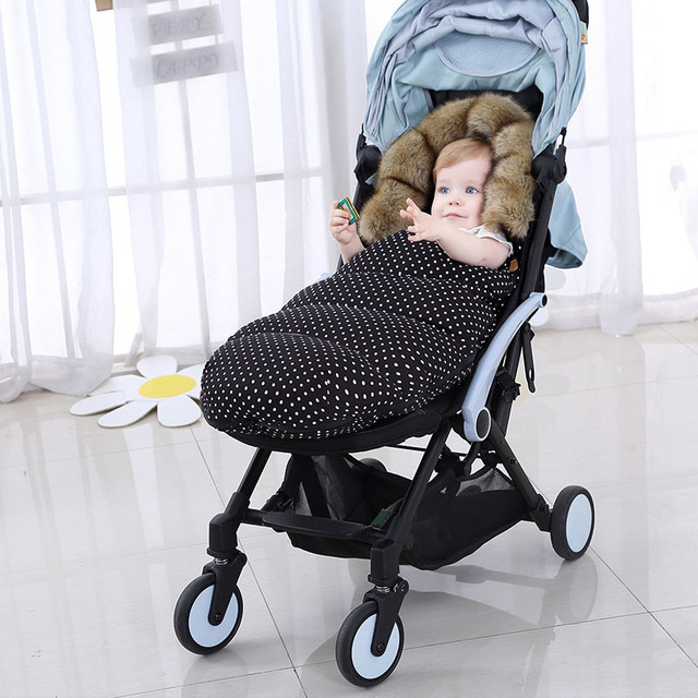 Wózek dziecięcy śpiwór kopertowy dla noworodka i dzieci do 3 lat - miękki, zimowy, wiatroszczelny Footmuff - Wianko - 3