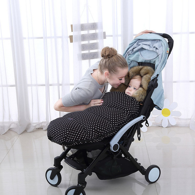 Wózek dziecięcy śpiwór kopertowy dla noworodka i dzieci do 3 lat - miękki, zimowy, wiatroszczelny Footmuff - Wianko - 4