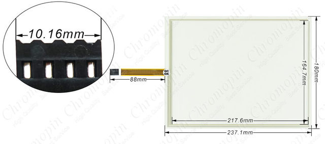 Ekran dotykowy Digitizer do B & R Panel zasilania PP480 4PP480.1043-K09 4PP480.1043.K09 4PP480-1043-K09 z klawiaturą membranową - Wianko - 1