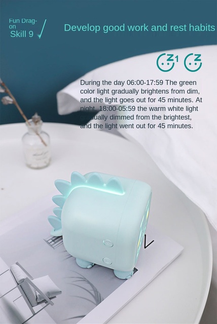 Cyfrowy budzik Cartoon - śliczne światło nocne LED z portem USB - wielofunkcyjny minutnik Smart B dla dzieci - Wianko - 9
