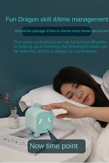 Cyfrowy budzik Cartoon - śliczne światło nocne LED z portem USB - wielofunkcyjny minutnik Smart B dla dzieci - Wianko - 4