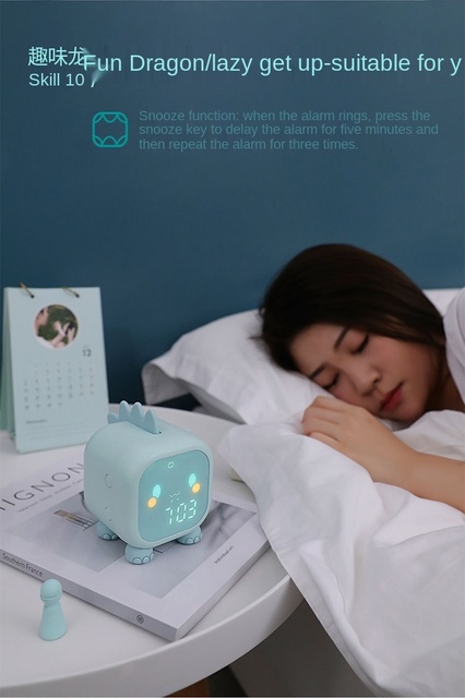 Cyfrowy budzik Cartoon - śliczne światło nocne LED z portem USB - wielofunkcyjny minutnik Smart B dla dzieci - Wianko - 10