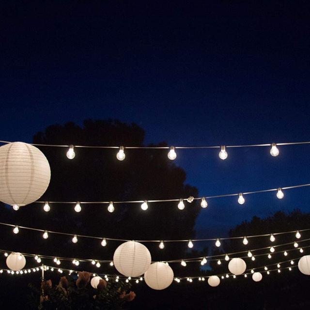 Lampiony papierowe białe z diodami LED, 36 sztuk w różnych rozmiarach, dekoracja ślubno-imprezowa - Wianko - 3