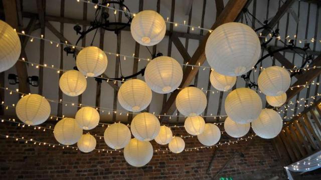 Lampiony papierowe białe z diodami LED, 36 sztuk w różnych rozmiarach, dekoracja ślubno-imprezowa - Wianko - 4