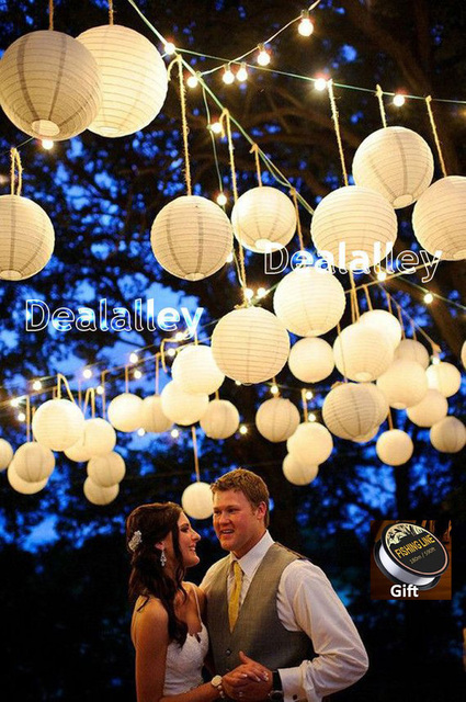 Lampiony papierowe białe z diodami LED, 36 sztuk w różnych rozmiarach, dekoracja ślubno-imprezowa - Wianko - 8
