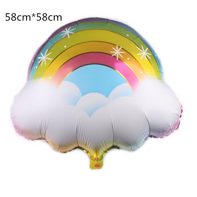 Balon z folii aluminiowej Rainbow Cloud - dekoracja do wesela, na dzień dziecka, do podróży, dla dzieci do kąpieli i snu - Wianko - 5