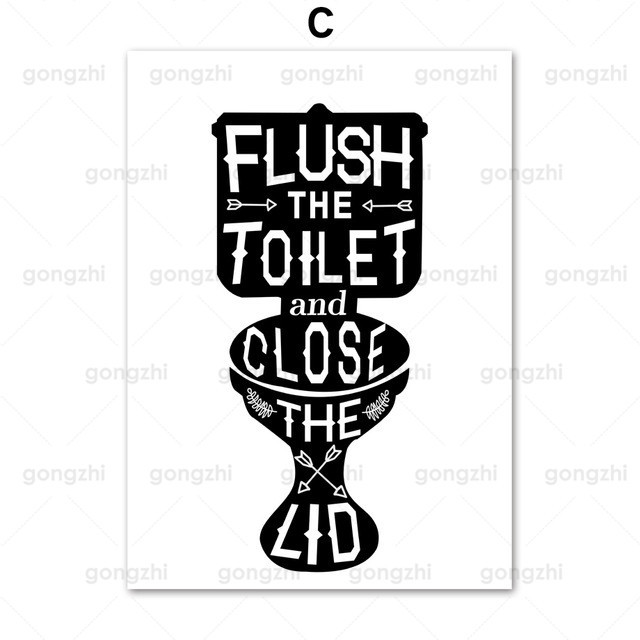 Nordyckie płótno z drukowanym alfabetem angielskim - dekoracja ściany toalety w domu, centrum handlowym lub hotelu - Wianko - 4