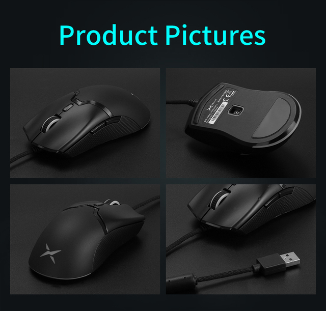 Bezprzewodowa i przewodowa mysz do gier Delux M800 RGB - 2.4Ghz, podwójny tryb, 16000 DPI, ergonomiczna i lekka, z miękkim kablem linowym - Wianko - 12