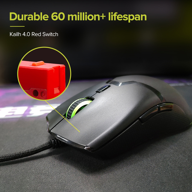 Bezprzewodowa i przewodowa mysz do gier Delux M800 RGB - 2.4Ghz, podwójny tryb, 16000 DPI, ergonomiczna i lekka, z miękkim kablem linowym - Wianko - 9