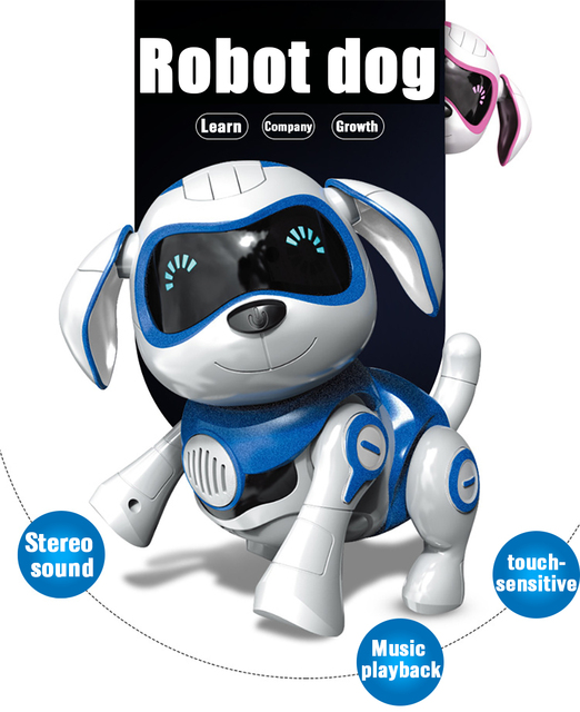 Inteligentny pies mechaniczny - elektroniczny zwierzak, który tańczy i śpiewa, z muzyką i czujnikiem podczerwieni, idealny dla dzieci - Wianko - 1