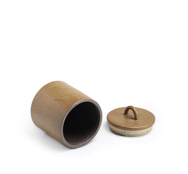 Zbiornik ceramiczny zamknięty butelka do przechowywania kawy z drewniana pokrywa słoik na przyprawy pojemnik dzbanek na herbatę ziarna organizator słoiki na świece - Wianko - 4