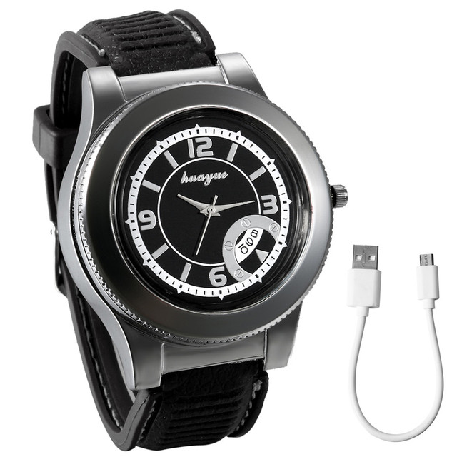Zegarek męski LANCARDO Fashion z ładowaną przez USB elektroniczną zapalniczką - Wianko - 4