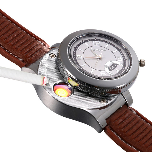 Zegarek męski LANCARDO Fashion z ładowaną przez USB elektroniczną zapalniczką - Wianko - 13