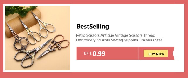 Żuraw Cross Stitch Retro Classic Vintage Antique: piękne haftowane nożyczki krawieckie 3.5 i 4.5 do rękodzieła DIY - Wianko - 24