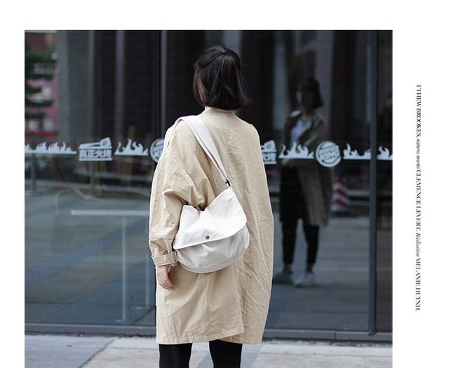 Koreańska torba na ramię z płótna - moda i proste modele, idealne dla pary - Wianko - 7