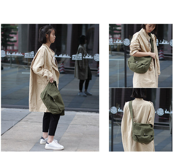 Koreańska torba na ramię z płótna - moda i proste modele, idealne dla pary - Wianko - 2