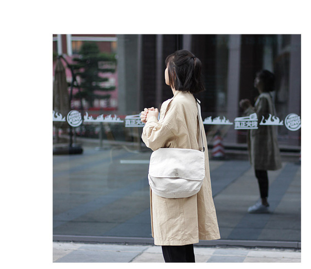 Koreańska torba na ramię z płótna - moda i proste modele, idealne dla pary - Wianko - 6