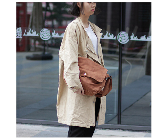Koreańska torba na ramię z płótna - moda i proste modele, idealne dla pary - Wianko - 4
