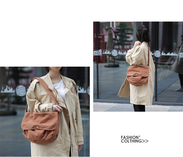 Koreańska torba na ramię z płótna - moda i proste modele, idealne dla pary - Wianko - 5